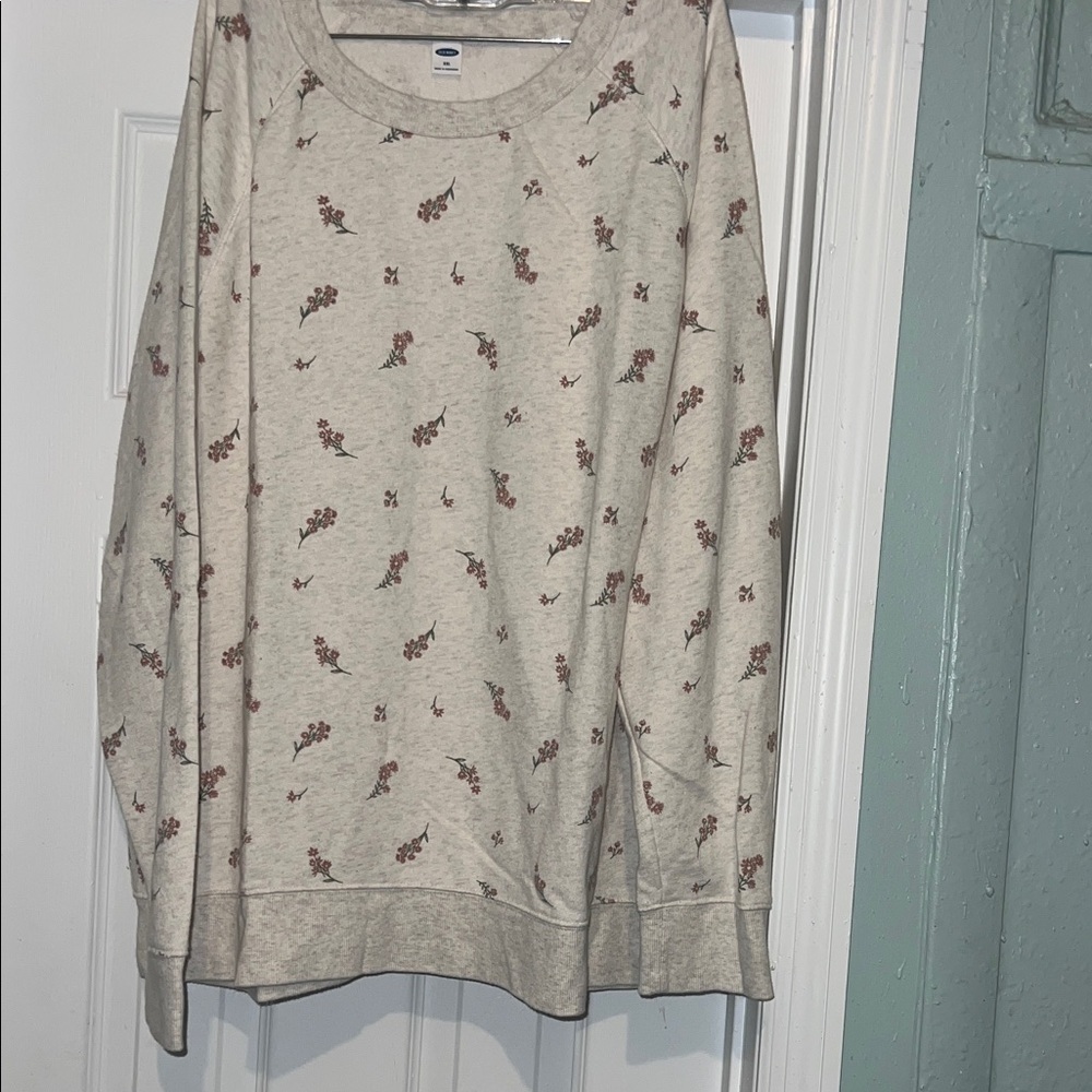Old Navy Floral Cream Sweatshirt - Picture 3 of 6